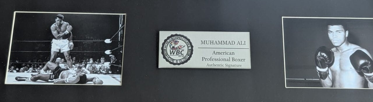 Muhammad Ali Fotografía autografiada, firma certificada por la compañía Beckett con el número A51162, viene con carta de certificación por parte de Beckett.