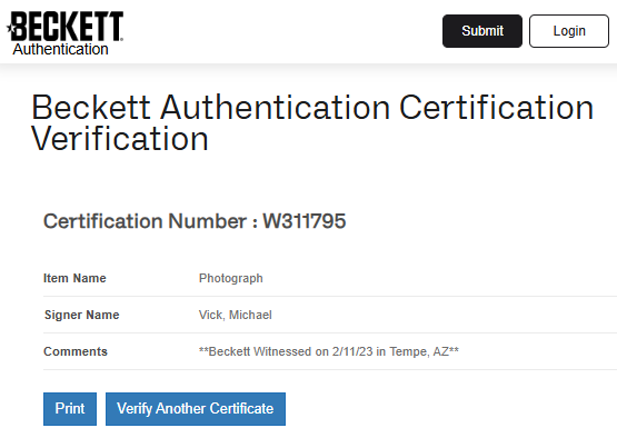 Michael Vick Fotografía Atlanta Falcons autografiada firma certificada por Beckett W311795.