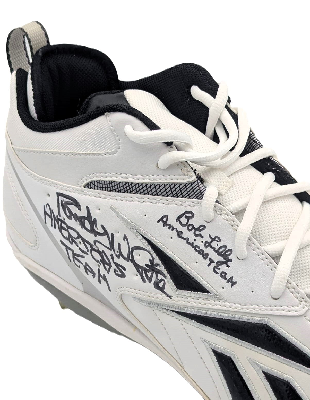 Bob Lilly y Randy White miembros del Salón de la Fama Dallas Cowboy Zapato autografiado por ambos certificada por JSA WB121149.