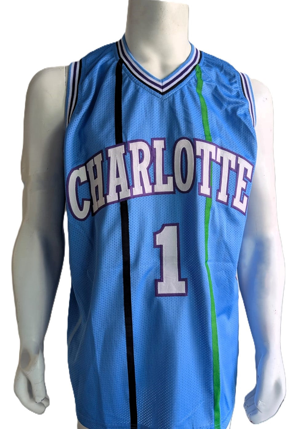 Muggsy Bogues Playera Charlotte autografiada firma autentificada por la compañía JSA con el número WA530706
