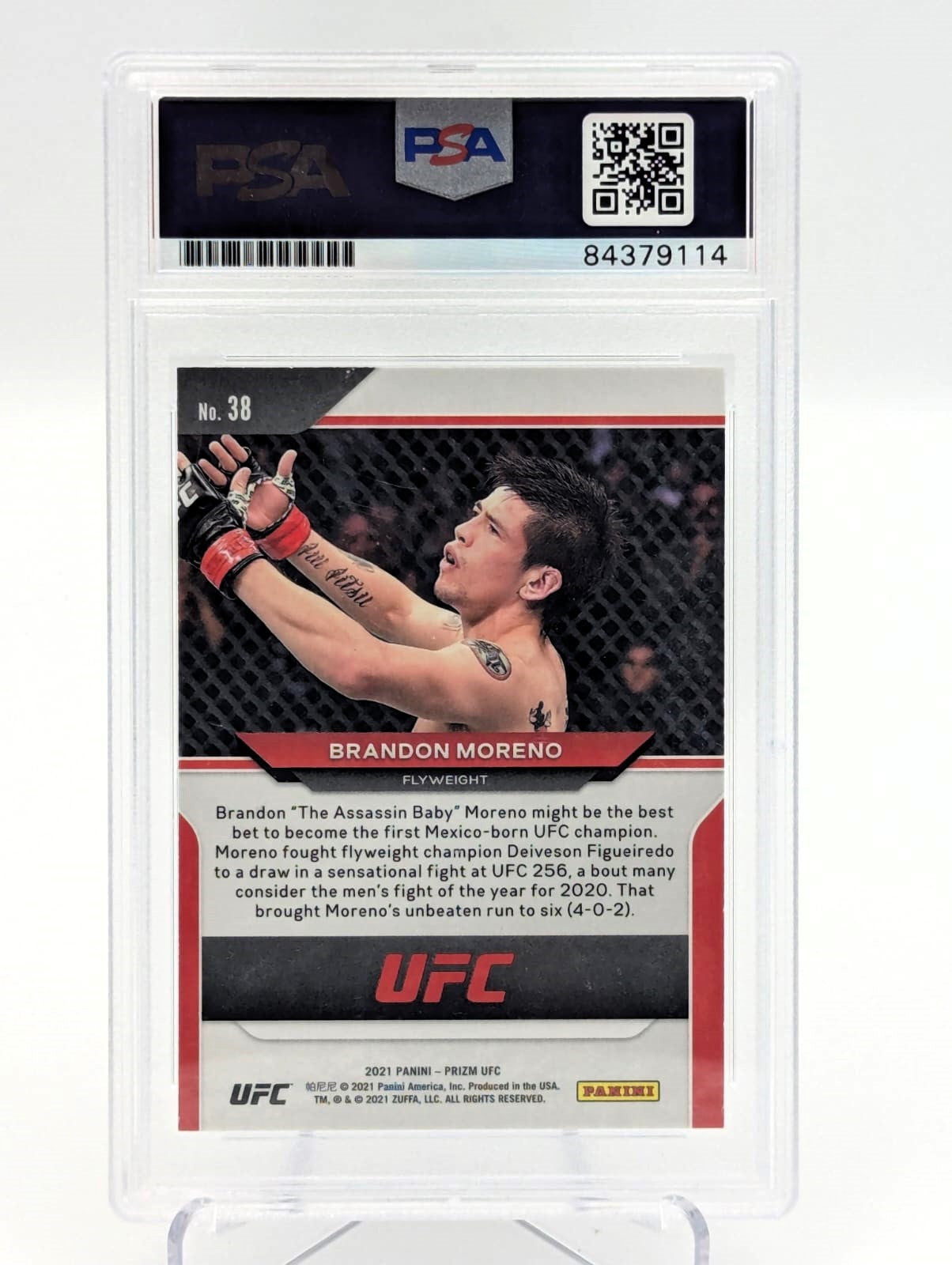Brandon Moreno Tarjeta Autografiada UFC Autenticada por PSA 84379114.