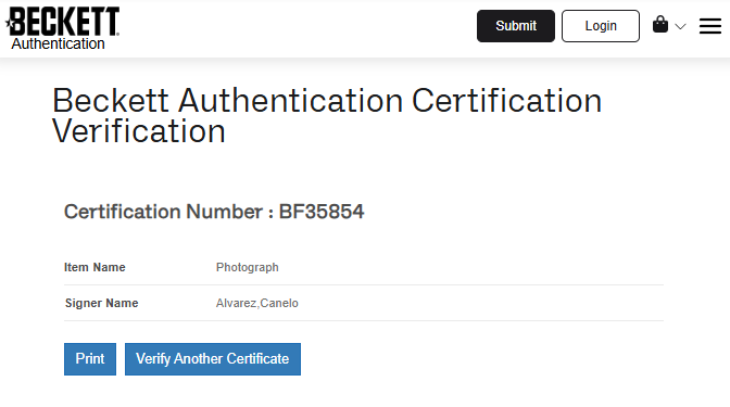 Saul “Canelo” Alvarez Fotografía Enmarcada Autografiada firma certificada por Beckett BF35854.