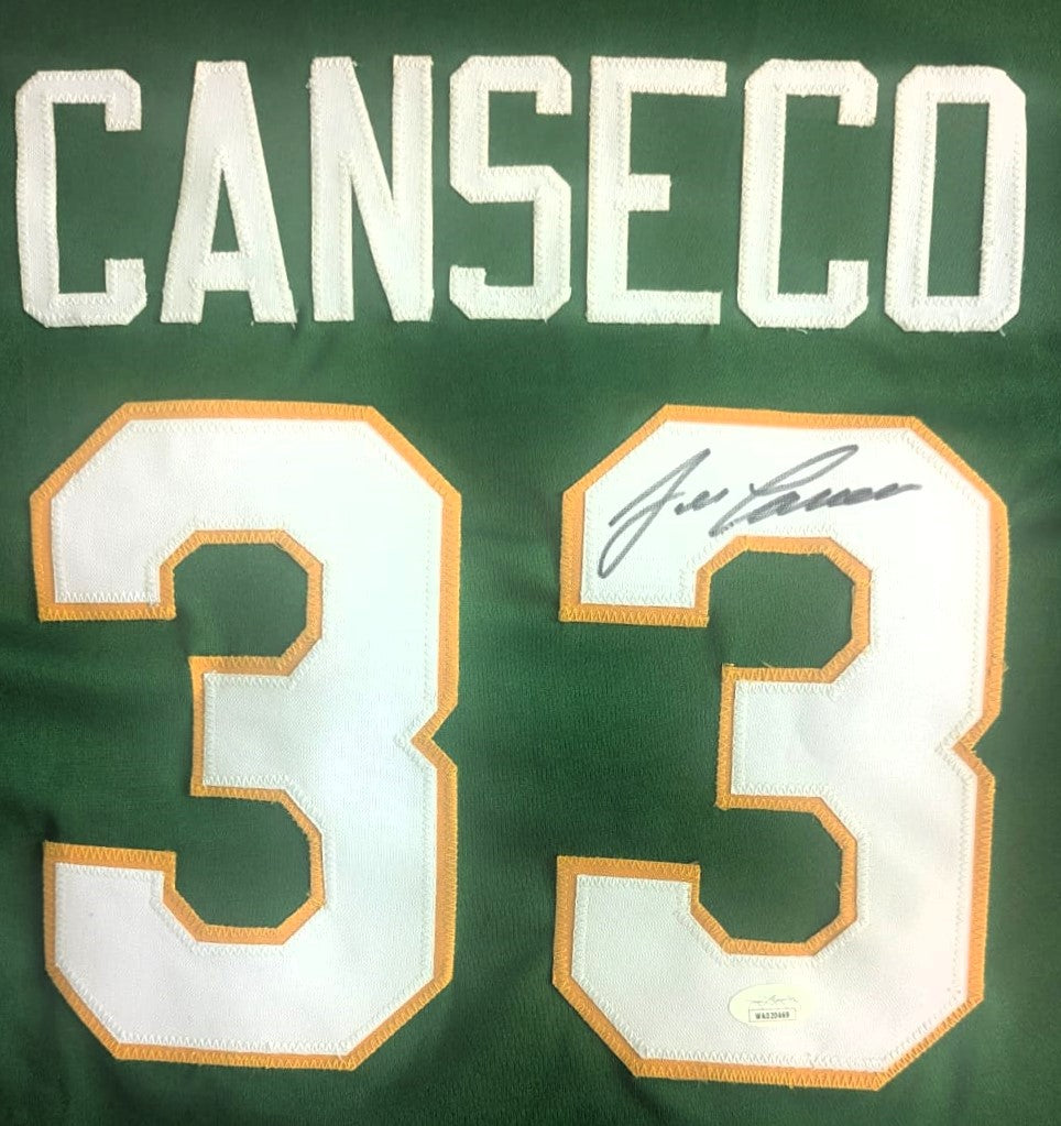 José Canseco Playera Autografiada firma autenticada por la compañía JSA WA020469.