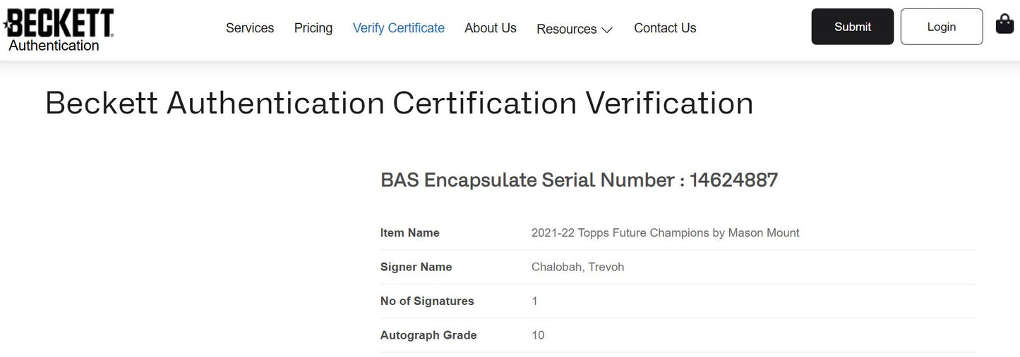 Trevoh Chalobah Tarjeta 2021-22 Autografiada Topps Chelsea Certificada por Beckett 00014624887