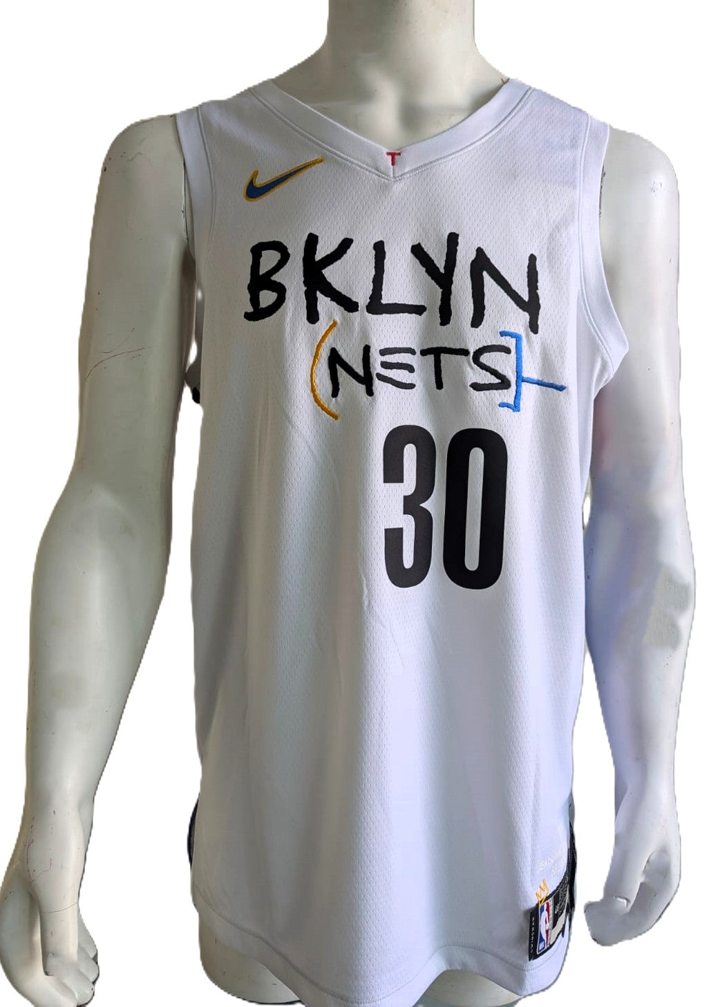 Seth Curry Playera Brooklyn Nets Autografiada firma autenticada por la compañía JSA AR15373.