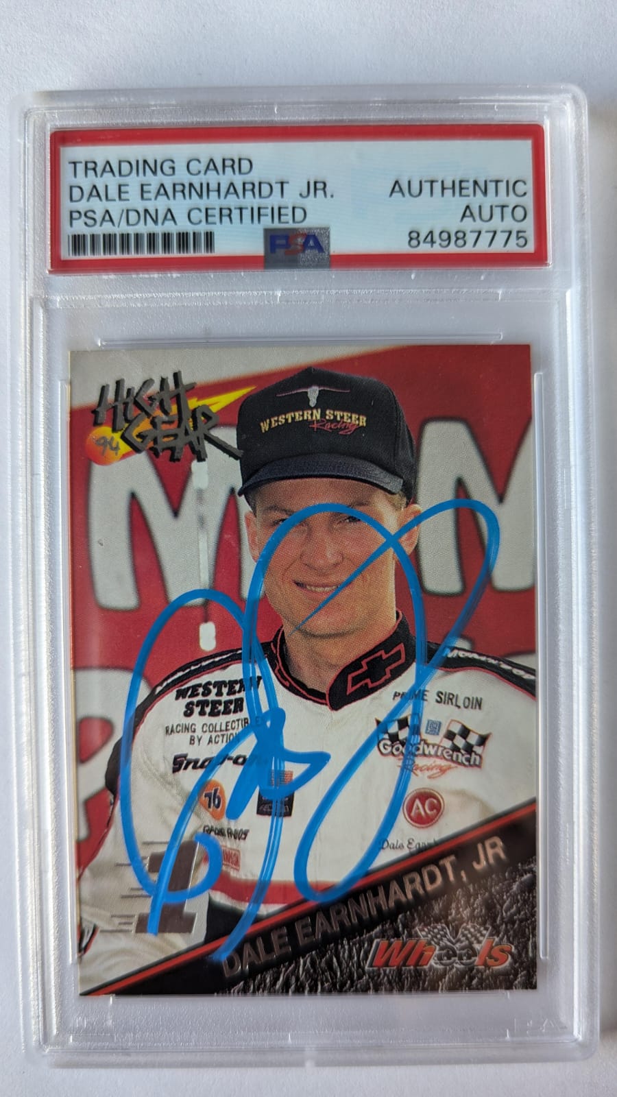 Dale Earnhardt Jr. tarjeta autografiada certificada por PSA 84987775