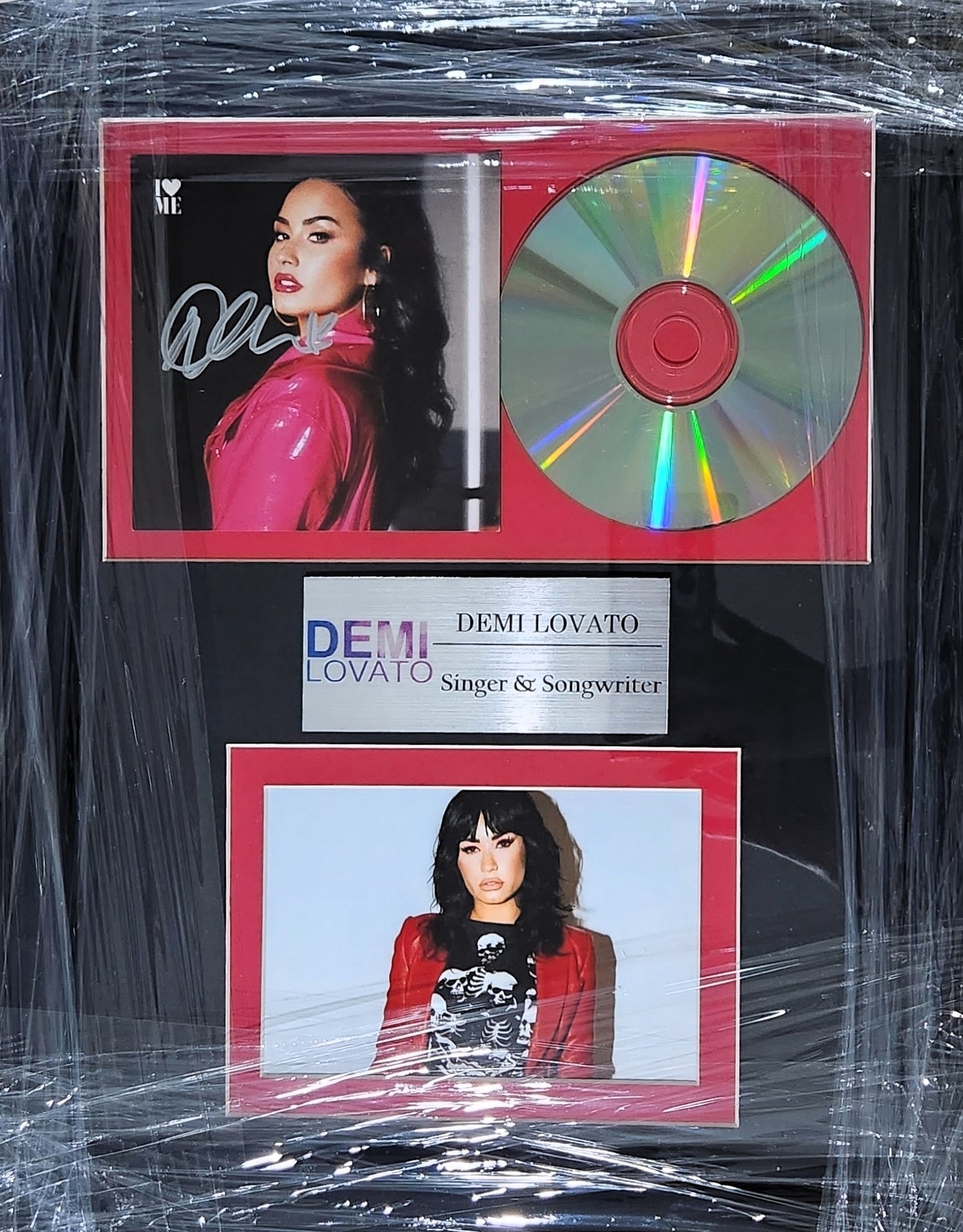 Demi Lovato autógrafo en portada de disco I ♥ Me enmarcado certificado JSA AW19041
