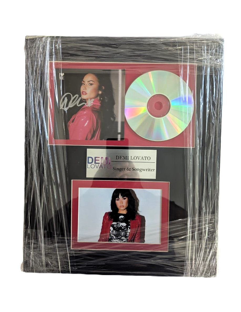 Demi Lovato autógrafo en portada de disco I ♥ Me enmarcado certificado JSA AW19041