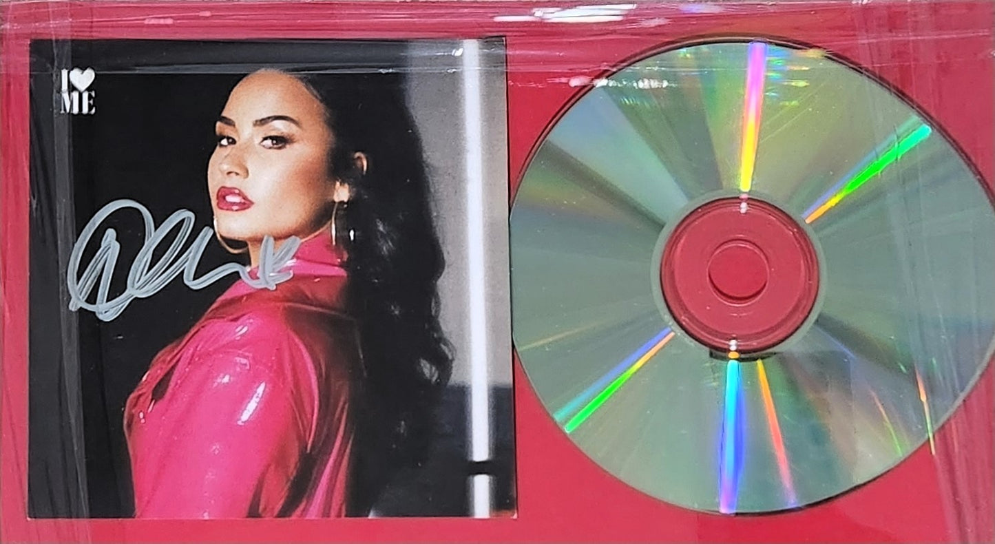Demi Lovato autógrafo en portada de disco I ♥ Me enmarcado certificado JSA AW19041