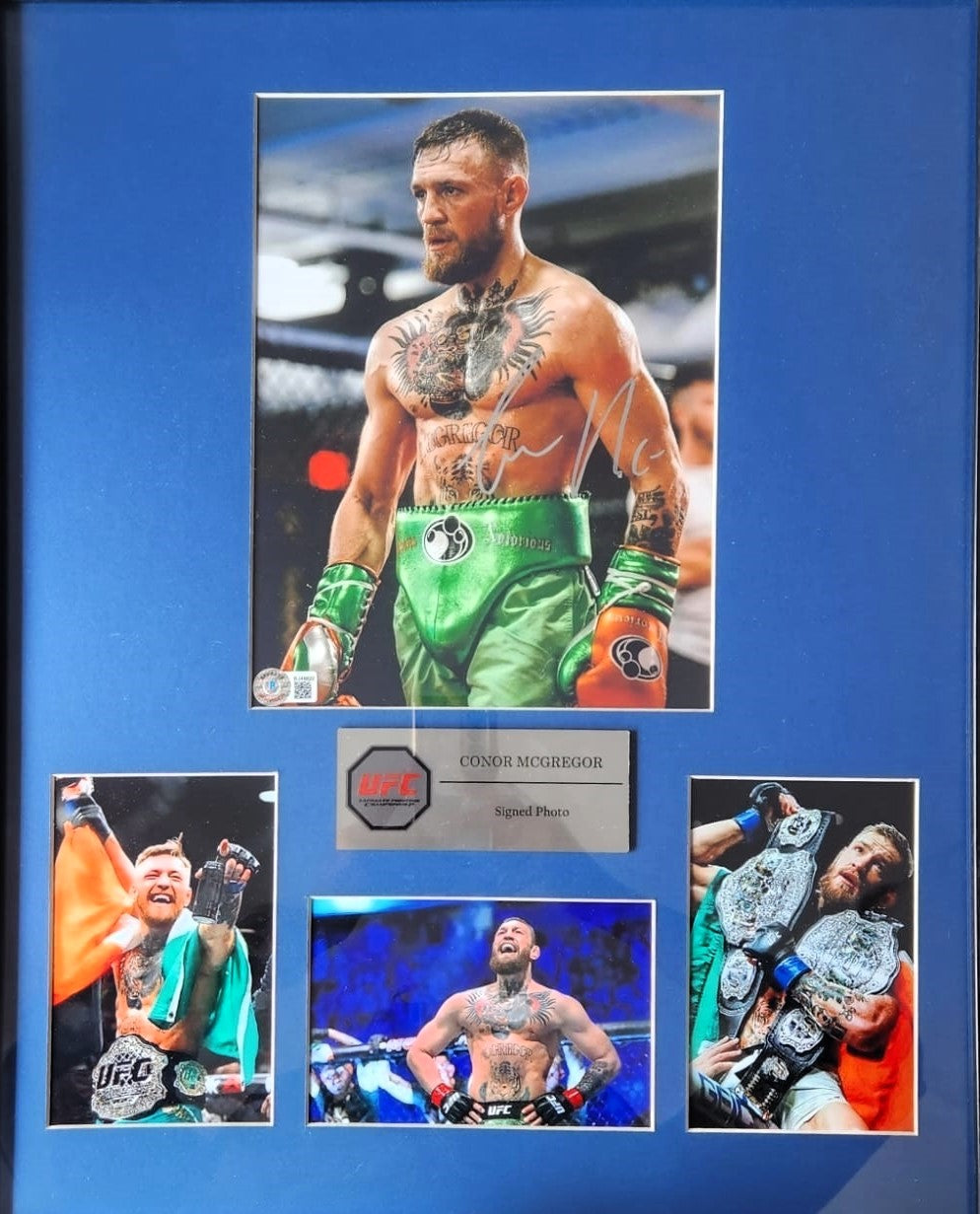 Conor McGregor Fotografía autografiada enmarcada UFC, firma certificada por la compañía Beckett con el número BJ48822