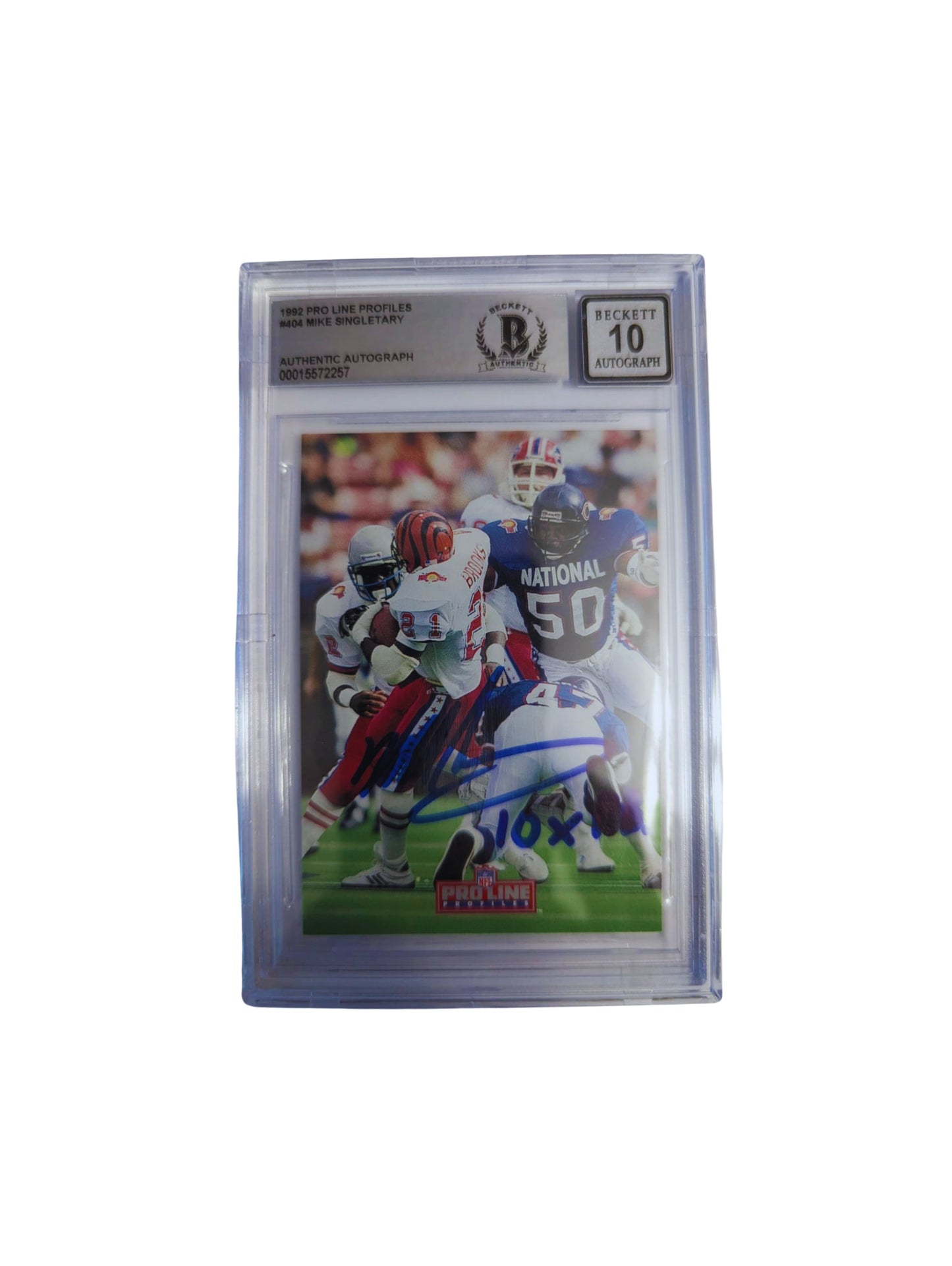 Mike Singletary TARJETA Chicago Bears # 00015572257 autografiada autógrafo certificado por Beckett.