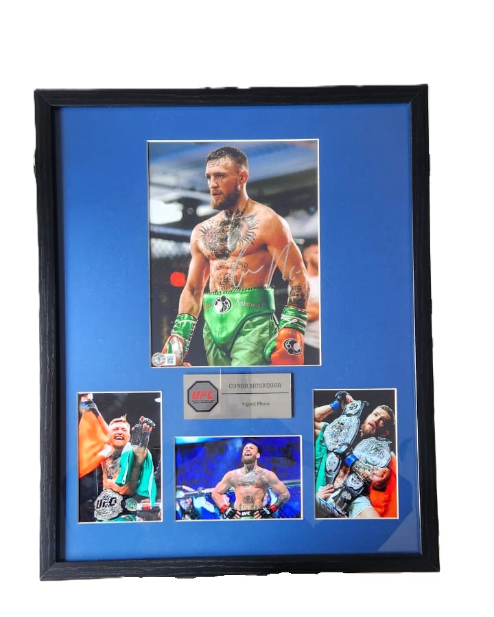 Conor McGregor Fotografía autografiada enmarcada UFC, firma certificada por la compañía Beckett con el número BJ48822