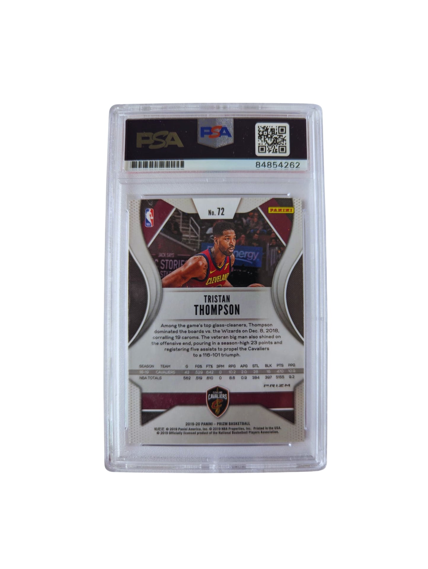 Tristan Thompson Tarjeta Cavaliers autografiada auntenticada por PSA # 84854262.