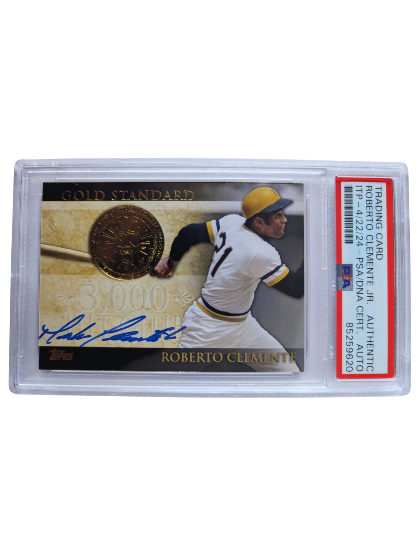 Robert Clement Jr. Tarjeta Pirates autografiada auntenticada por PSA # 85259620.