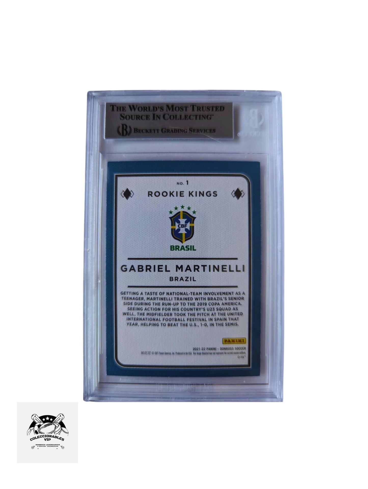 Gabriel Martinelli Brasil TARJETA 00016883644 autografiada certificado el autógrafo por Beckett.
