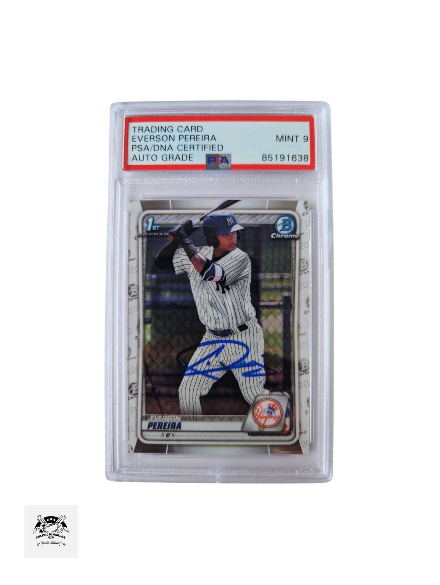 Everson Pereira New York Yankees Tarjeta autografiada autenticada por PSA 85191638.