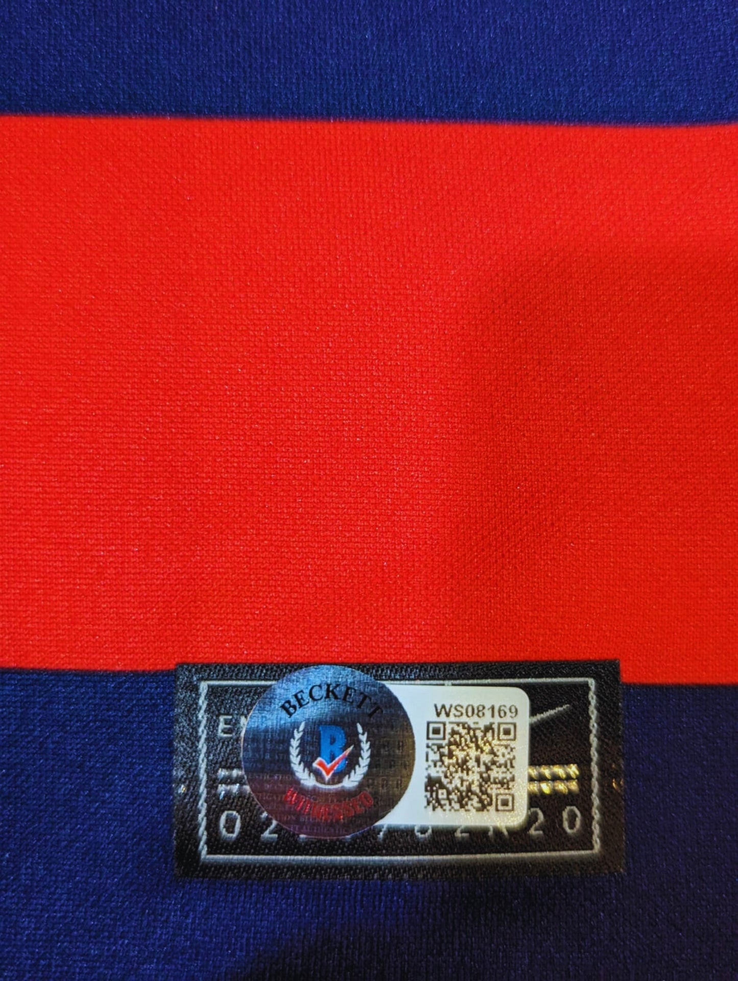Ricardo Pepi Playera USA autografiada firma autentificada por la compañía Beckett con el número WS08169.
