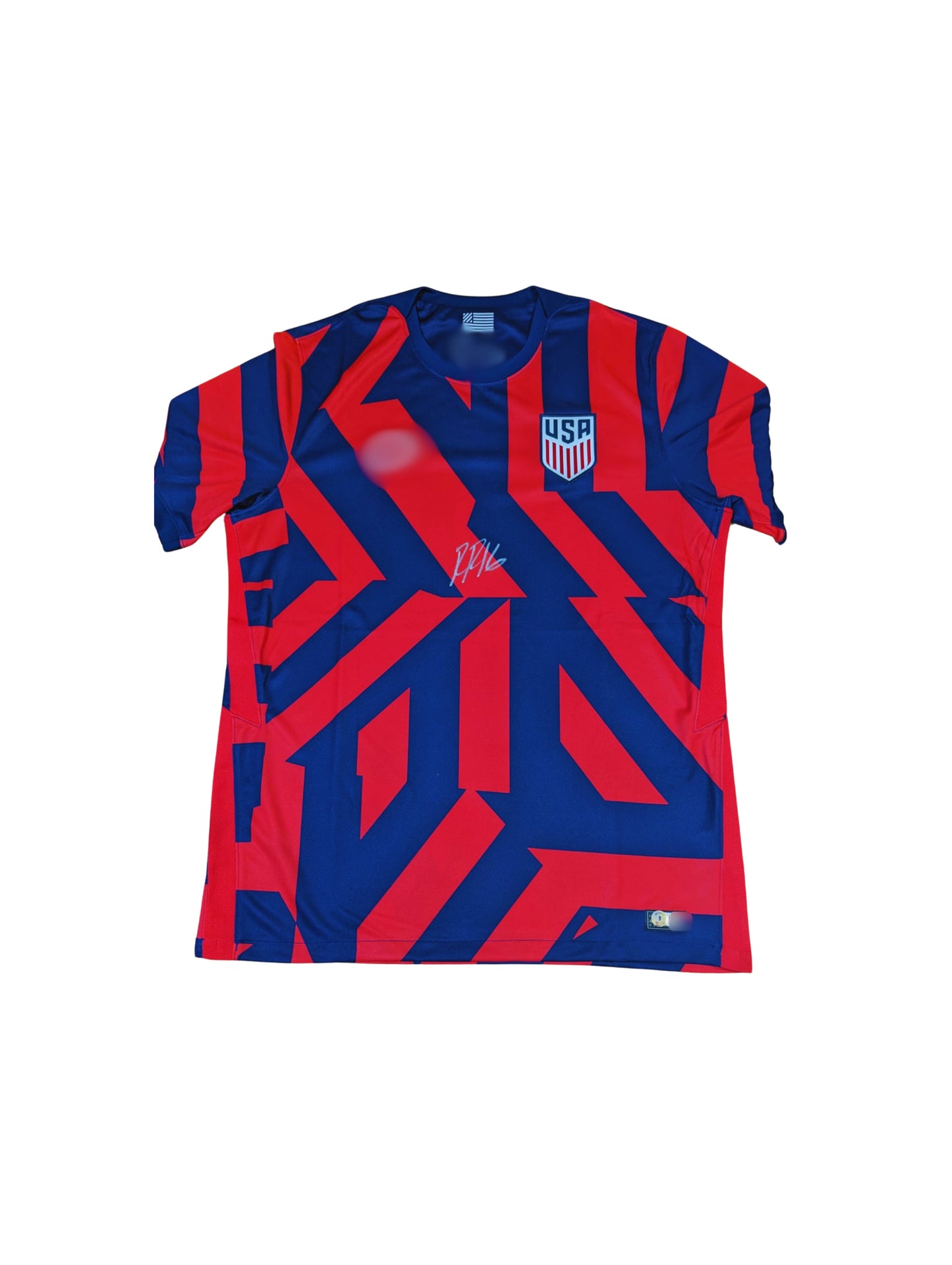 Ricardo Pepi Playera USA autografiada firma autentificada por la compañía Beckett con el número WS08169.