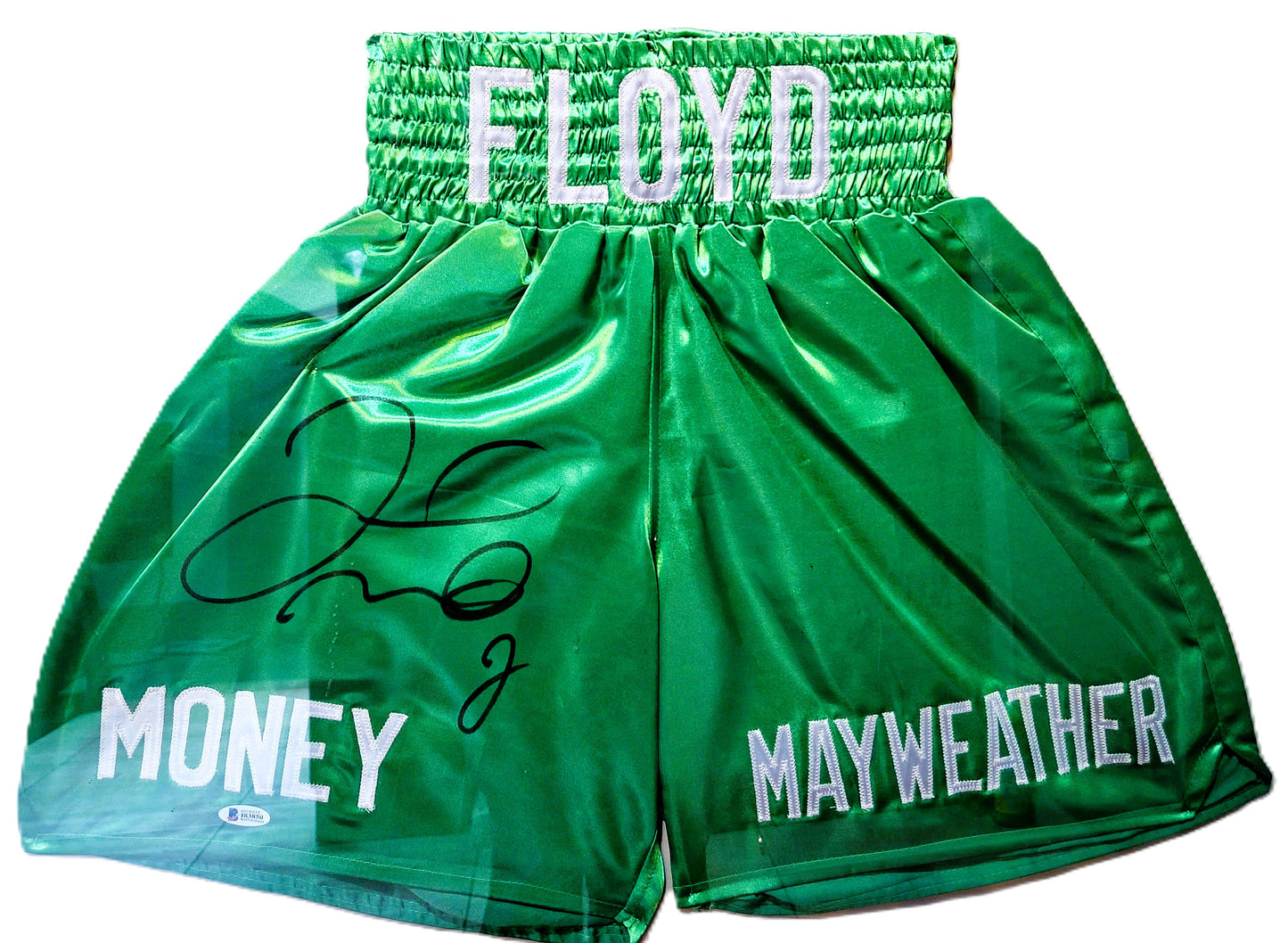 Floyd Mayweather JR. Shorts boxeo autografiado autenticado por Beckett I83850