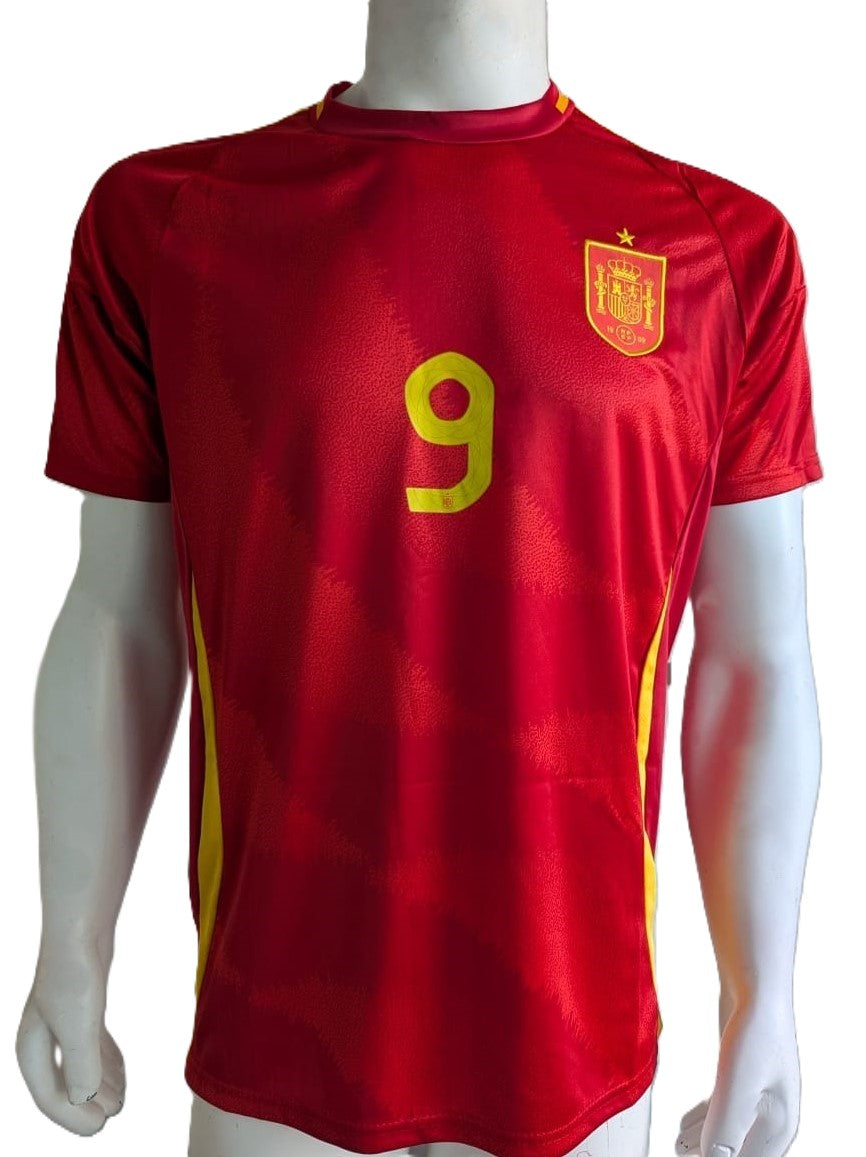 Gavi Playera España autografiada, firma certificada por Beckett 2W705350