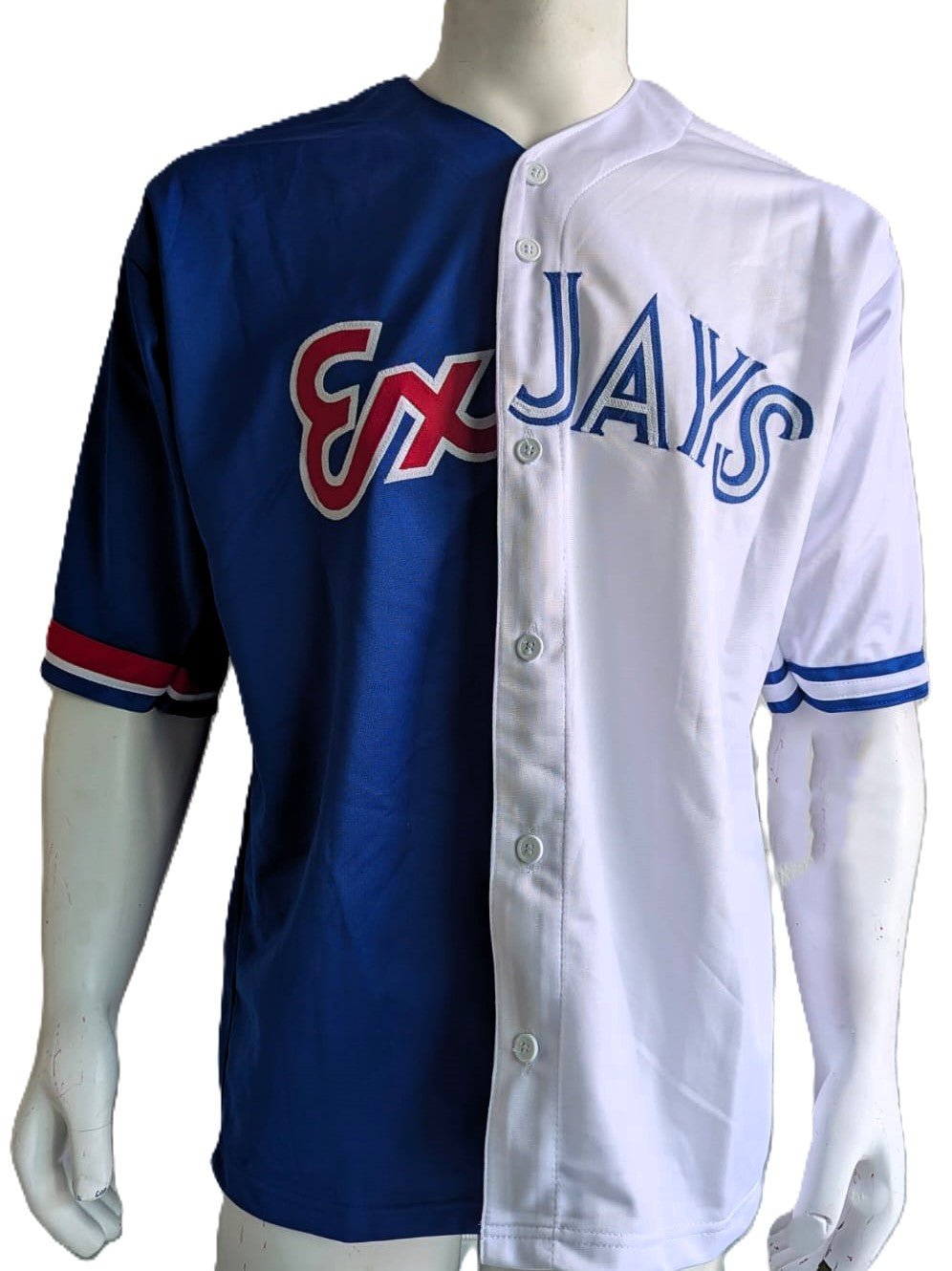 Vladimir Guerrero padre e hijo playera Expos Jays autografiada por los dos certificada por Beckett WX17896