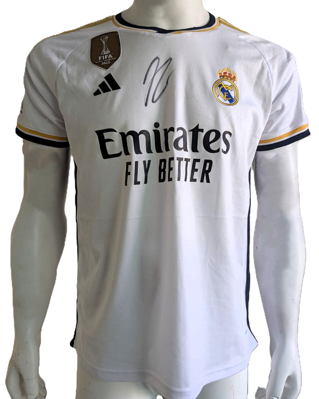 Jude Bellingham Playera Real Madrid autografiada, firma certificada por Beckett BL91745