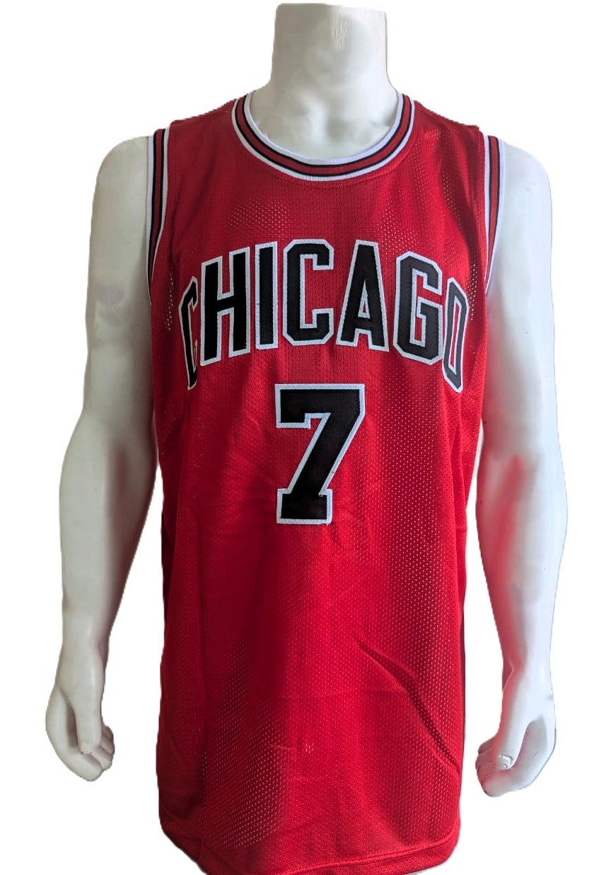 Toni Kukoc Playera Chicago Bulls Autografiada Certificada por Beckett WV33930
