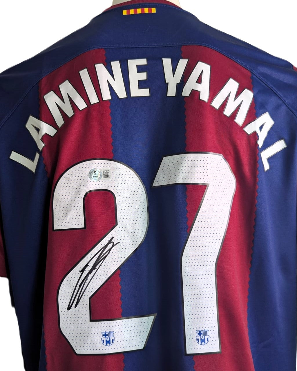 Lamine Yamal Playera FC Barcelona 27 autografiada certificada por Beckett 2W215948
