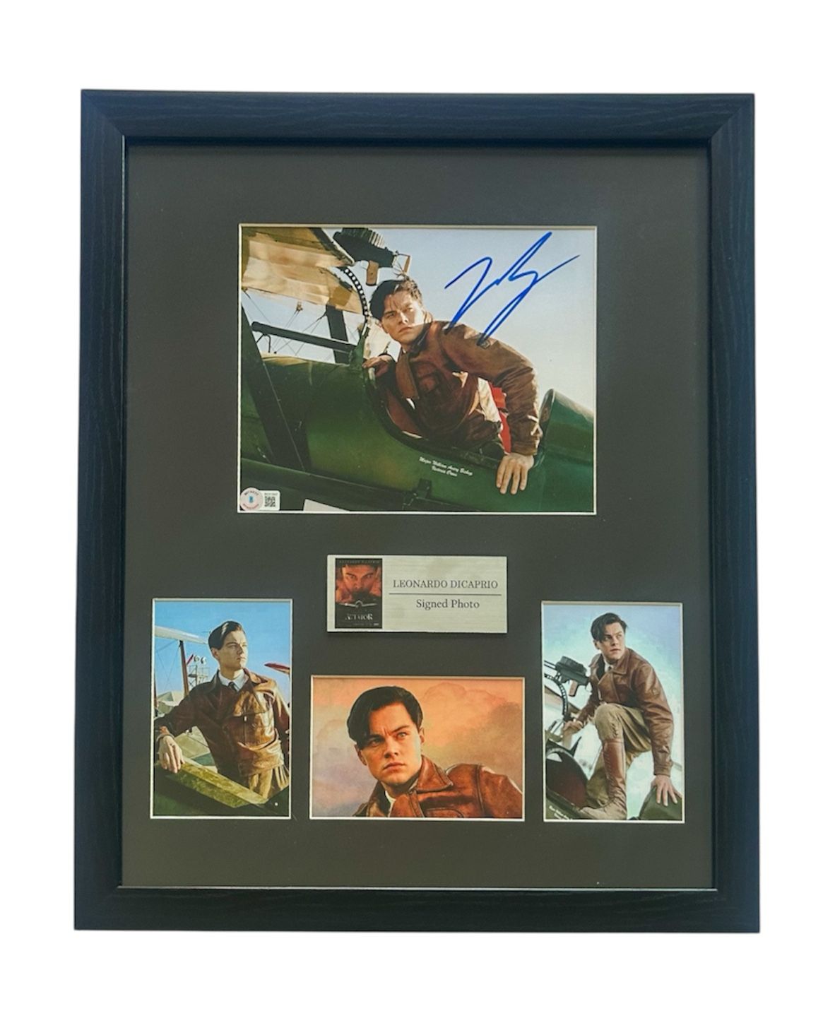 Leonardo DiCaprio Fotografía Autografiada Enmarcada firma certificada por Beckett BG51047