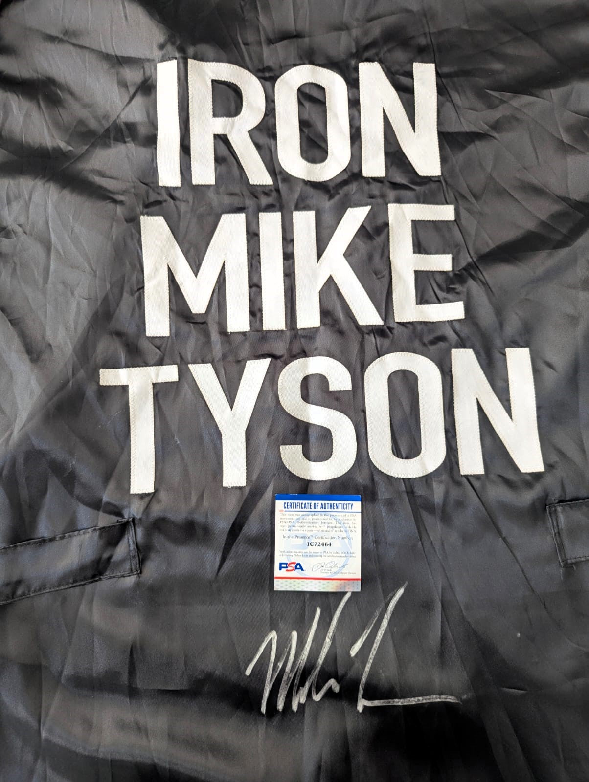 Mike Tyson Bata Boxeo autografiada certificada por PSA 1C72464