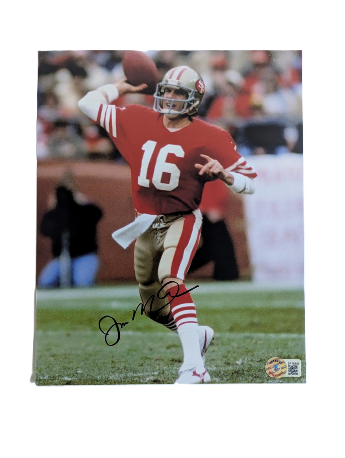 Joe Montana y Jerry Rice Fotografías autografiadas Enmarcadas 49ers Autenticadas por Beckett BF78805 y BE37044