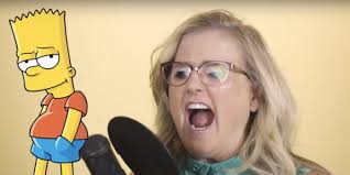 Nancy Cartwright la voz de Bart Simpson TARJETA 00014294955 autografiada certificado el autógrafo por Beckett.