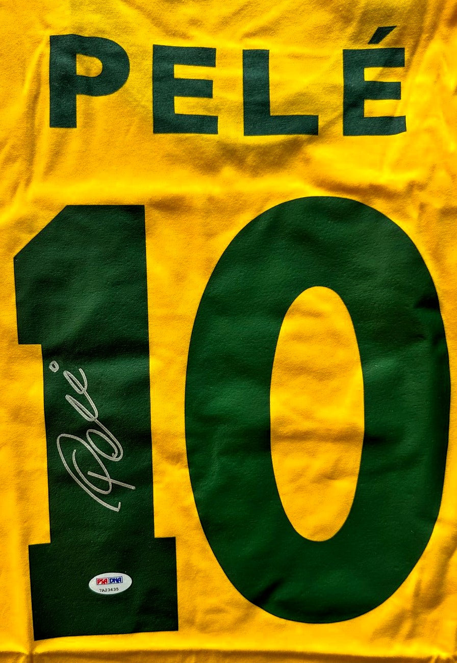 Pelé Playera Brasil Autografiada Certificada por PSA 7A23635.
