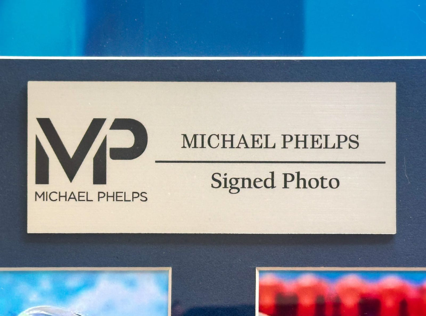 Michael Phelps Fotografía Autografiada Enmarcada firma certificada por Beckett BR34397