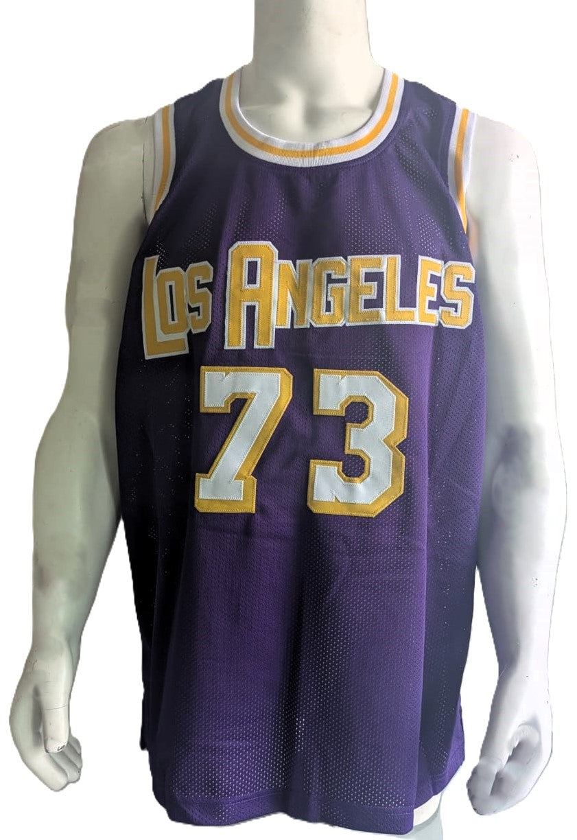 Dennis Rodman Playera Los Angeles autografiada firma autentificada por la compañía Beckett con el número 1W031589.