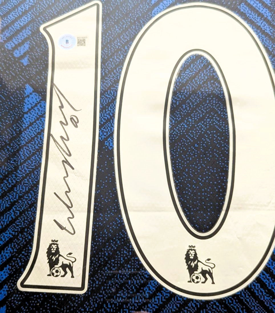 Wayne Rooney Playera Manchester United autografiada autenticada por Beckett BD16003 con tarjeta Enmarcada
