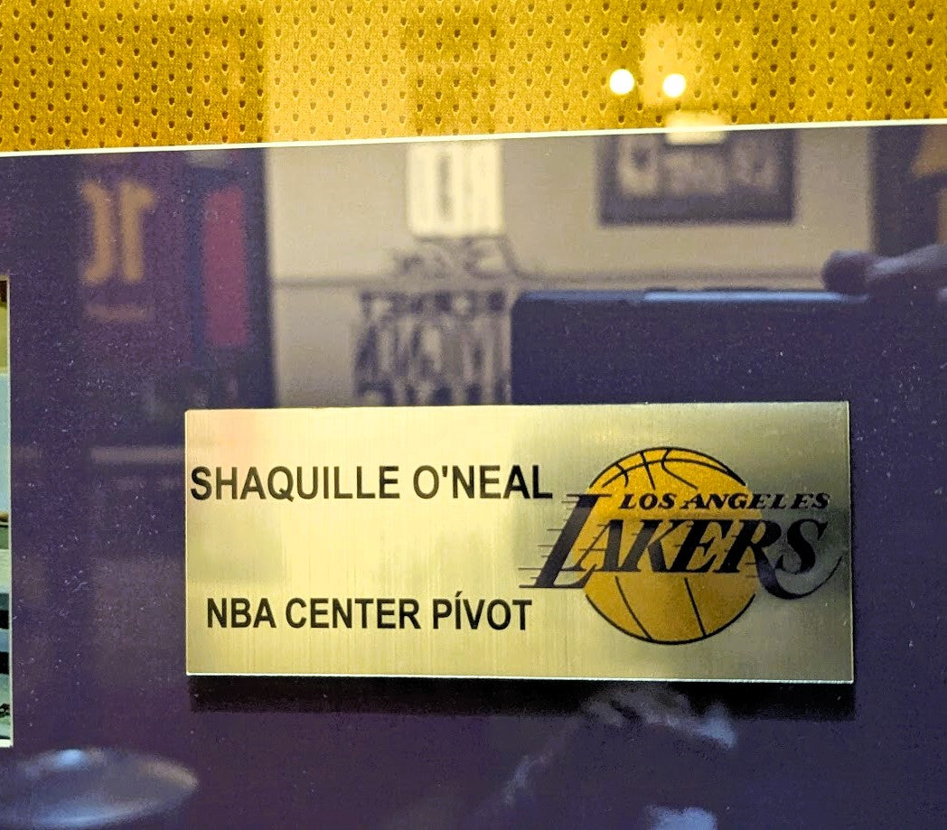 Shaquille O’neal Playera Lakers autografiada autenticada por Beckett WG23602 con tarjeta Enmarcada