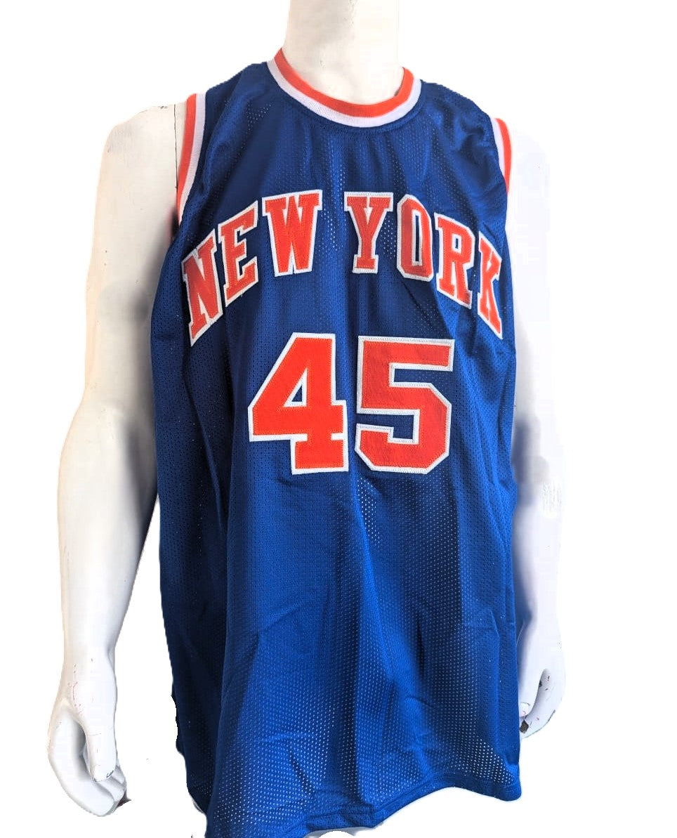 Jericho Sims New York Knicks Playera autografiada firma autentificada por la compañía JSA con el número WA719932