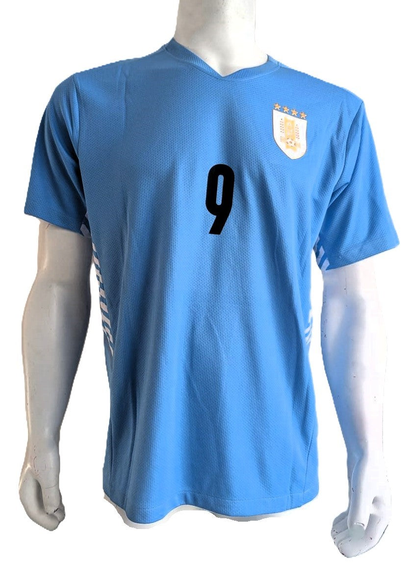 Luis Suárez Playera Uruguay AUF autografiada firma autentificada por la compañía Beckett con el número WS03427.