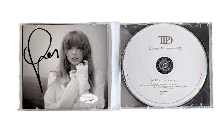 Taylor Swift Cd Autografiado, firma autenticada por JSA con número AY57155