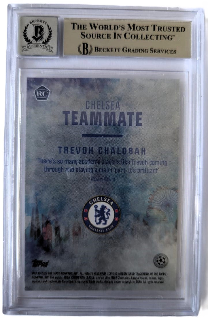 Trevoh Chalobah Tarjeta 2021-22 Autografiada Topps Chelsea Certificada por Beckett 00014624887
