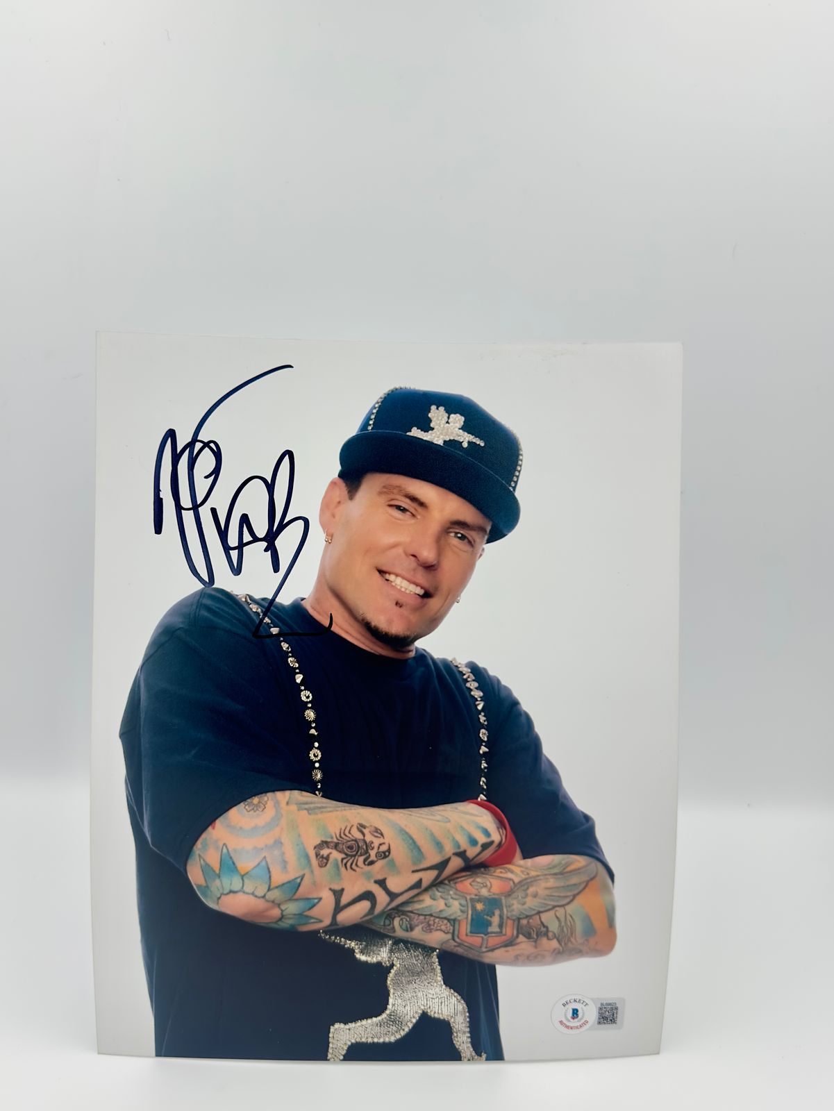 Vanilla Ice fotografía autografiada firma certificada por Beckett BL69623.