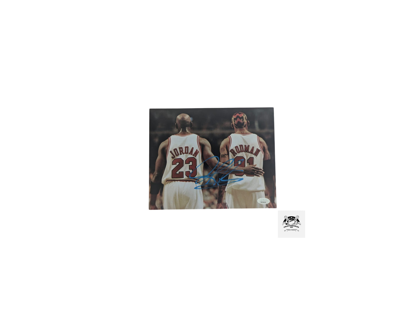 Dennis Rodman Chicago Bulls fotografía autografiada dueto “The Last Dance” certificado JSA WB159239