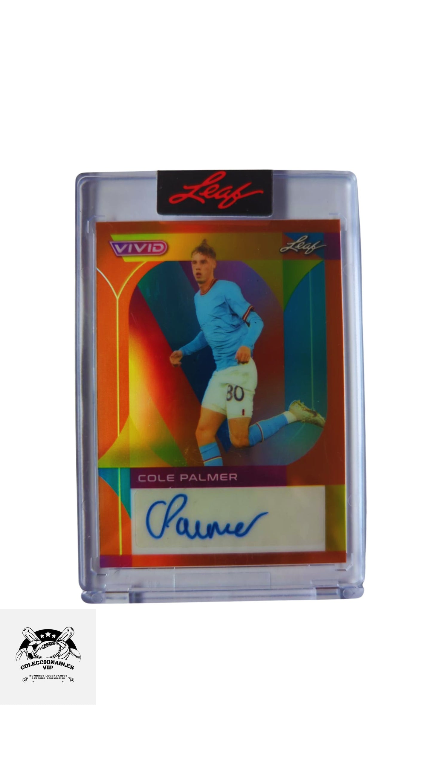 Cole Palmer Tarjeta Manchester City 2/3 Leaf BA-CP2 en el frente encontrarás su autógrafo