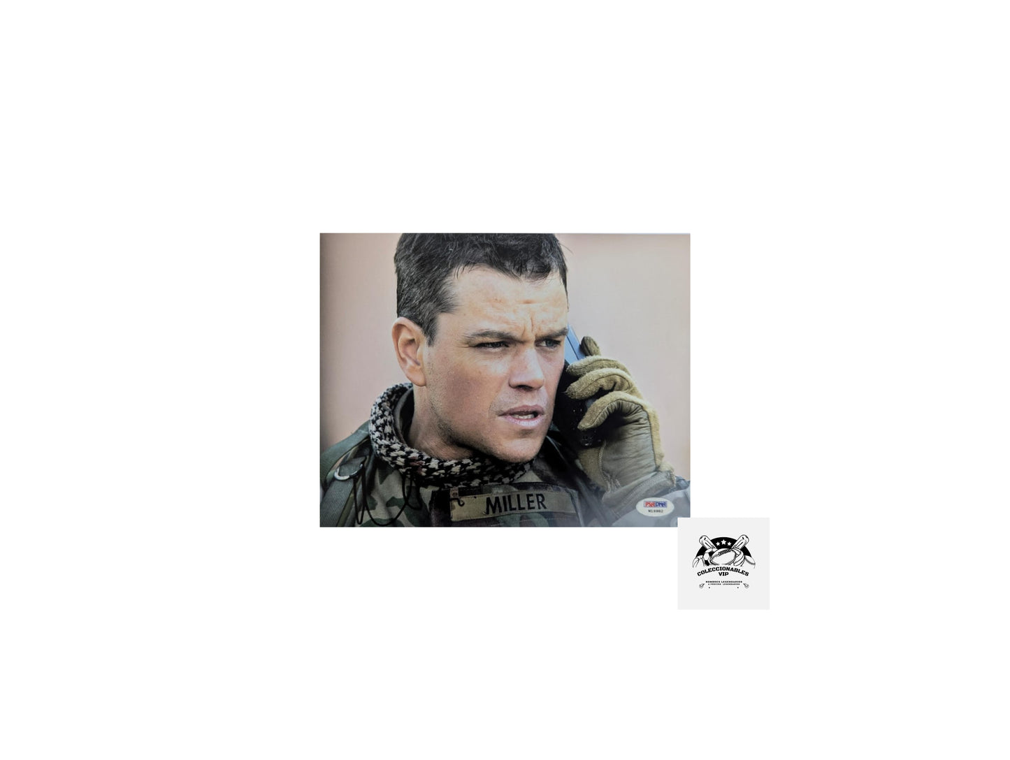 Matt Damon fotografía autografiada firma certificada por PSA W19982