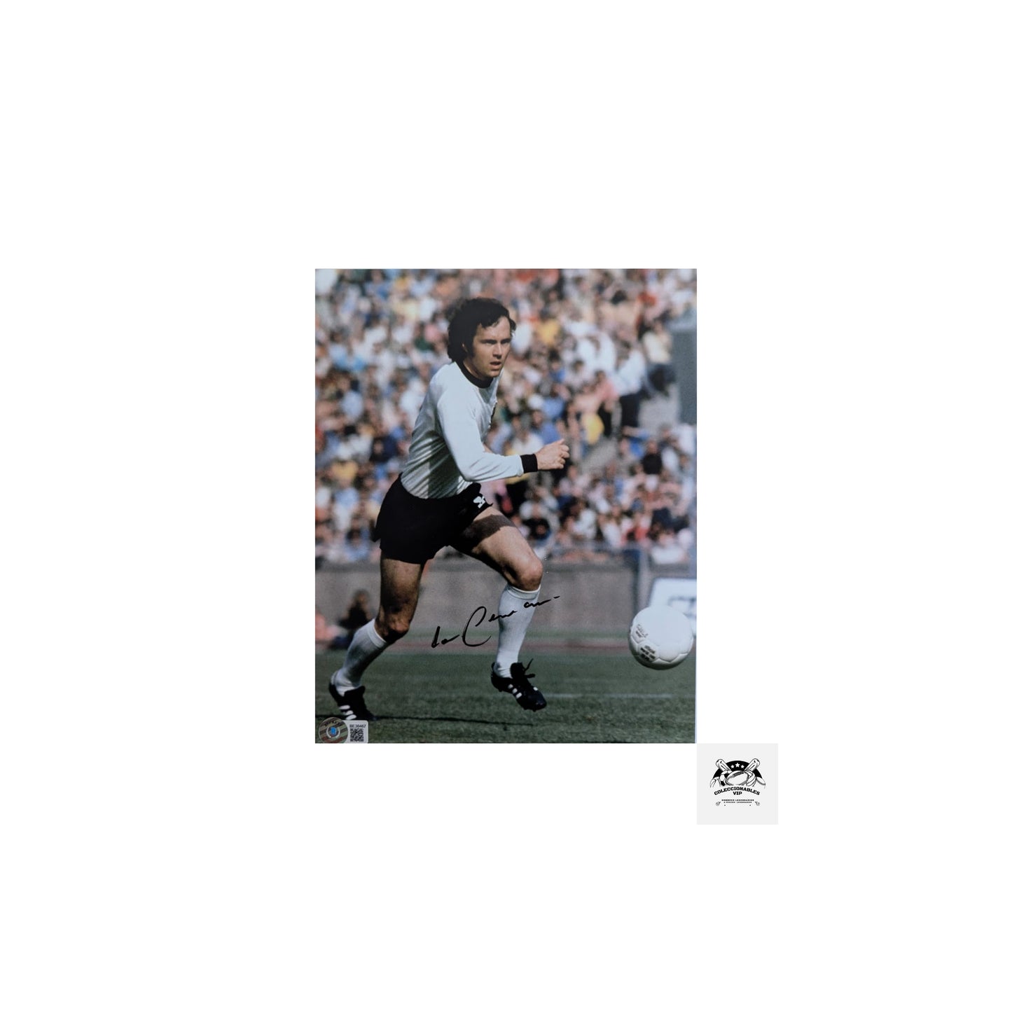 Franz Beckenbauer fotografía autografiada firma certificada por Beckett BE38467