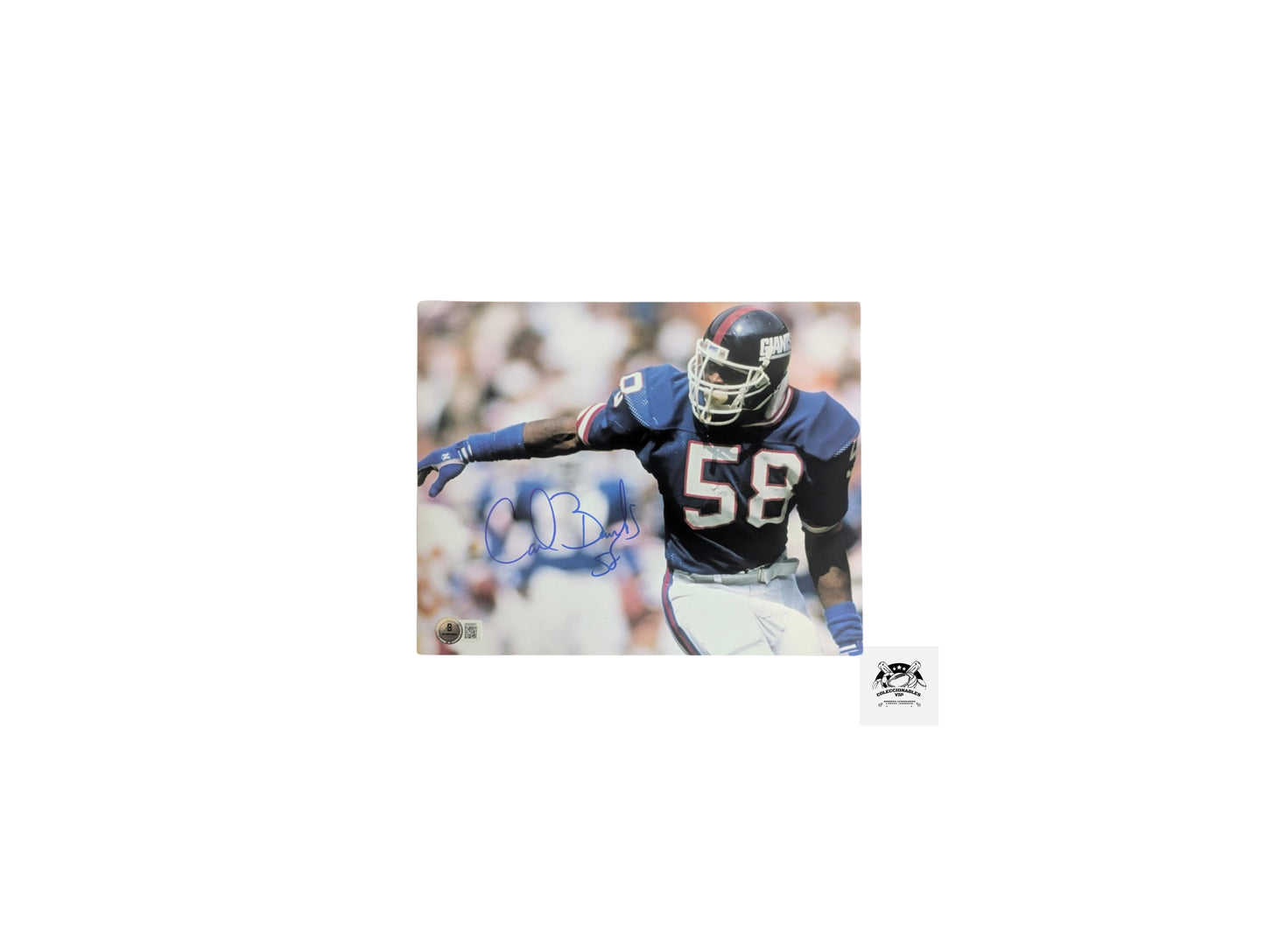 Carl Banks Giants NFL Fotografía Autografiada firma certificada por Beckett BN58941