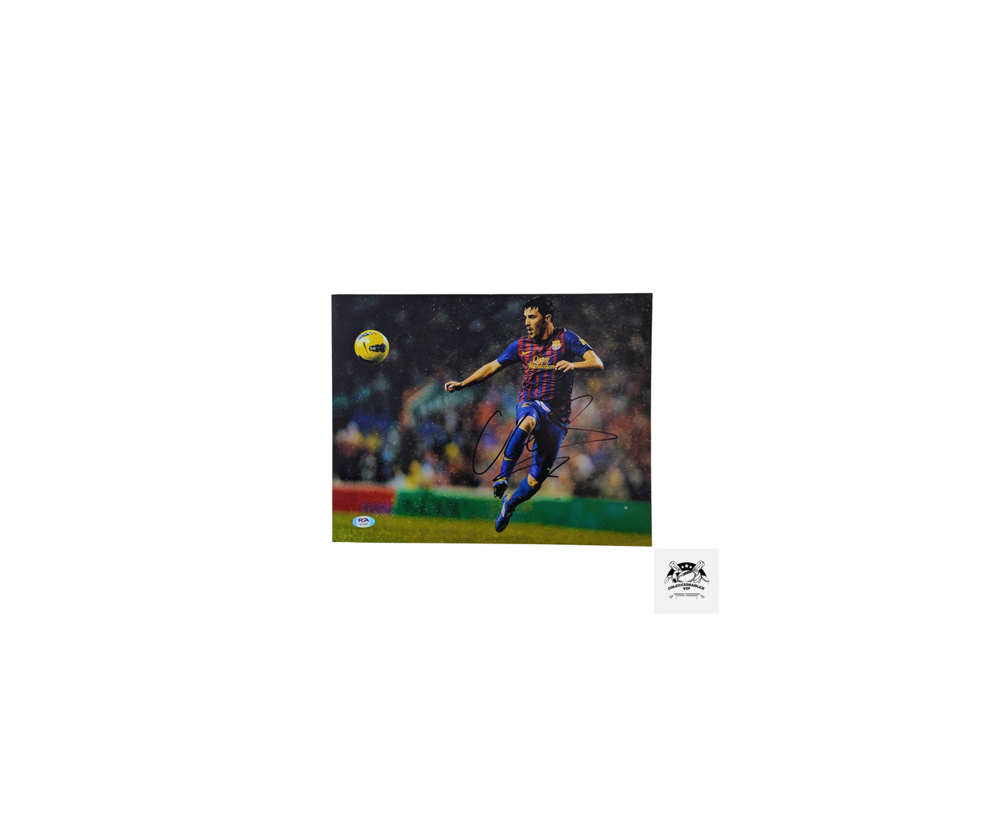 David Villa Barcelona fotografía autografiada certificada por PSA AI73397