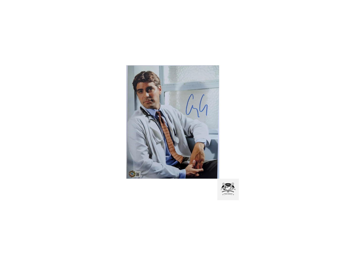 George Clooney Fotografía Autografiada firma certificada por Beckett BC72718