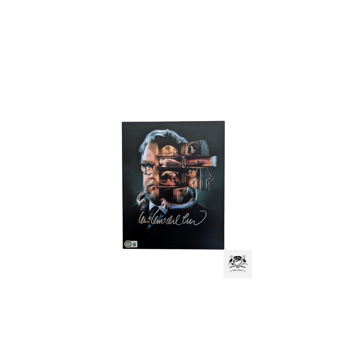 Guillermo del Toro Gabinete de Curiosidades fotografía autografiada firma certificada por Beckett BH25963